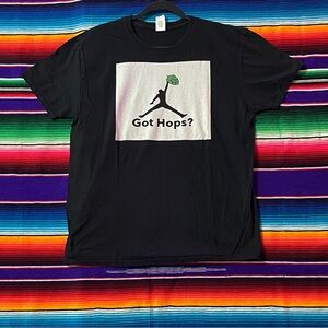 Got Hops Jordan basketball beer humor tee mens XL